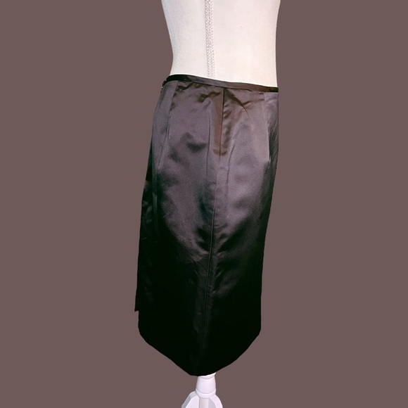 NWT Rafael Cennamo 100% Silk Black Pencil Skirt Size 8 - Picture 10 of 11